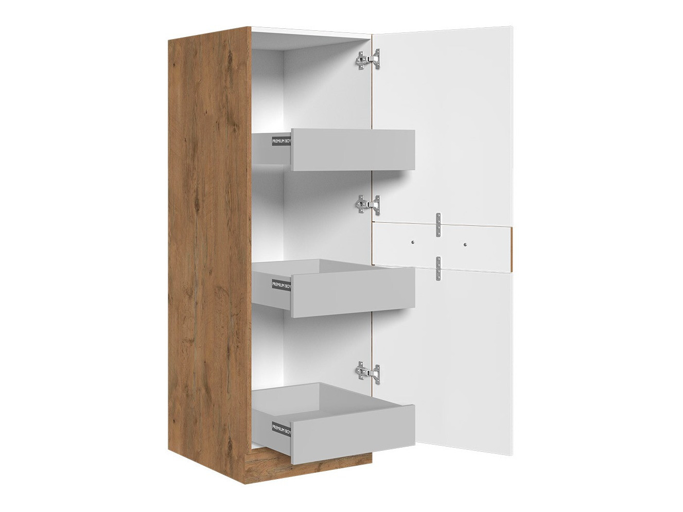 Modulaire kast met lade en deuren Wood Dark 120