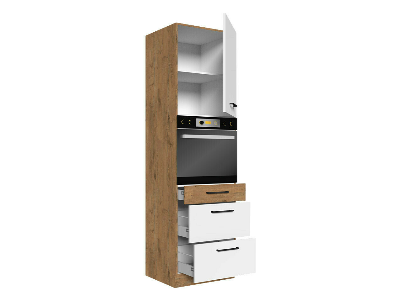 Modulaire kast voor inbouwapparatuur Wood Grey 126