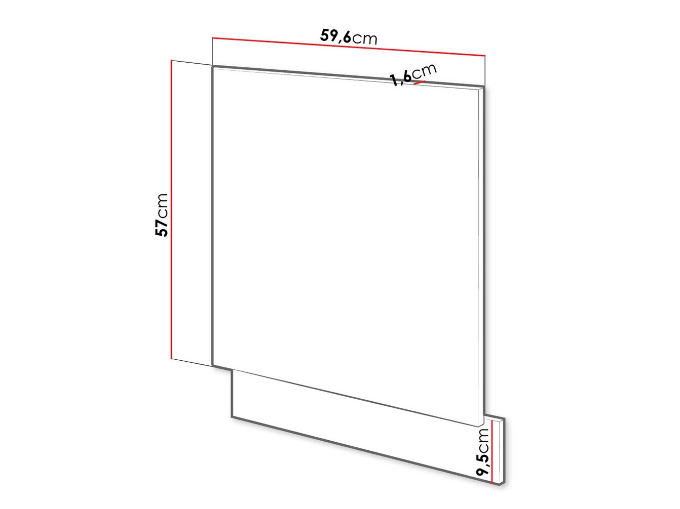Vaatwasser deur Wood Dark 116