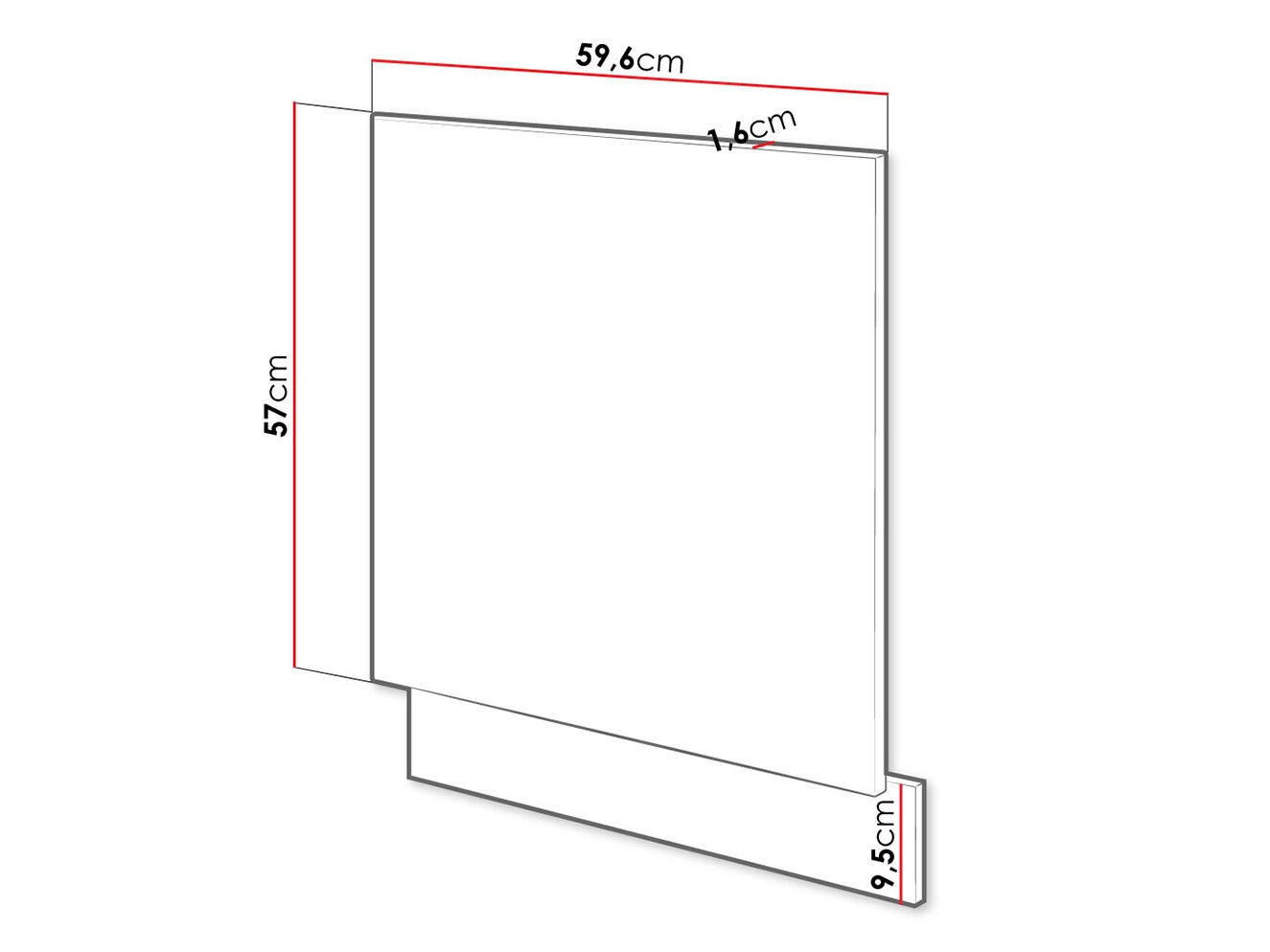 Vaatwasser deur Wood Grey 105