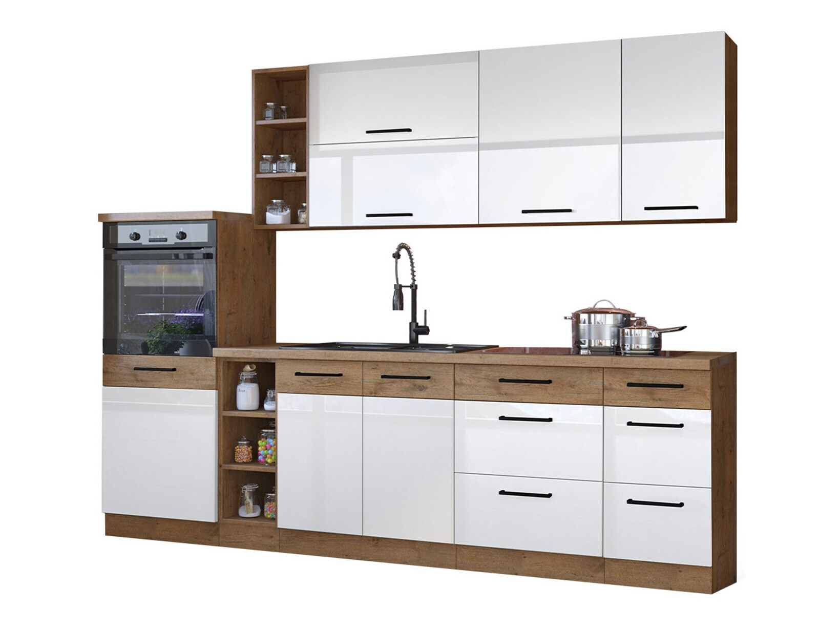 Modulaire keukenset Wood White 136