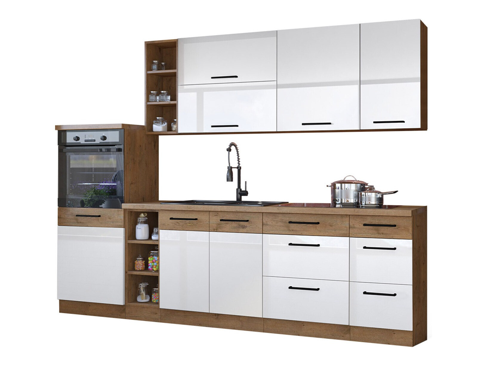 Modulaire keukenset Wood White 136