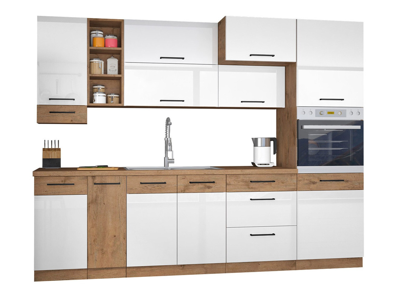 Modulaire keukenset Wood White 137