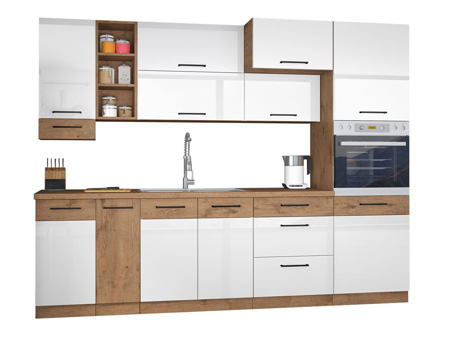 Modulaire keukenset Wood White 137