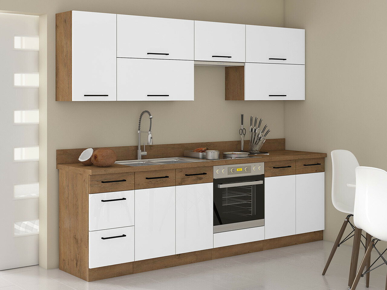 Modulaire keukenset Wood White 138