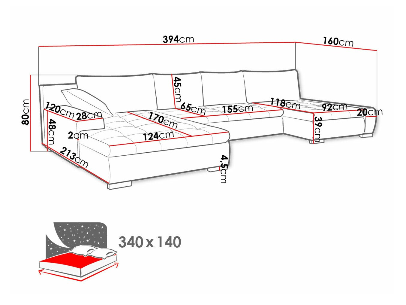 Hoekbank Comfivo 106 (Magic Velvet 2217 + Magic Velvet 2219)