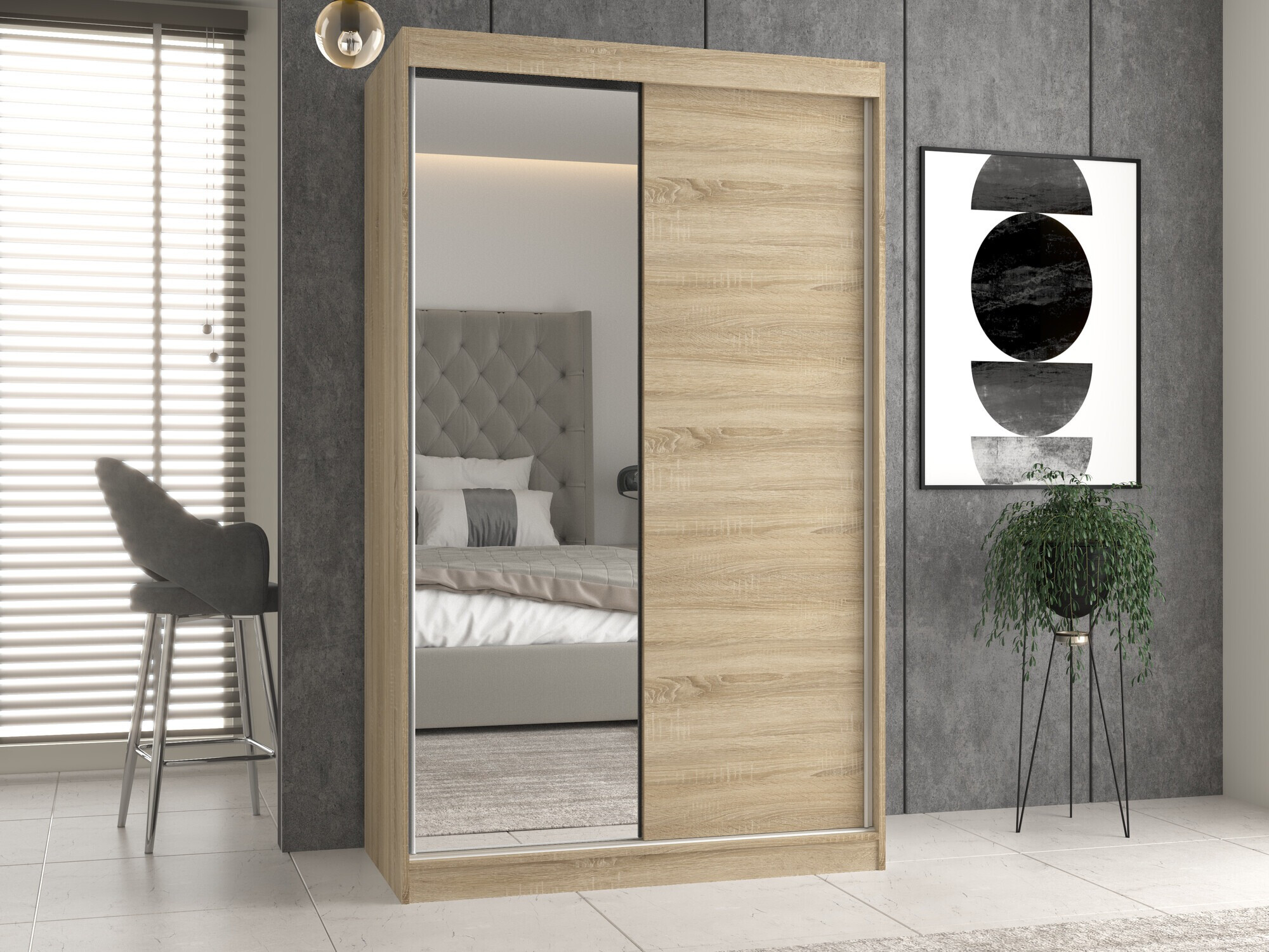 Kledingkast Mandeville 155 (Sonoma eik)