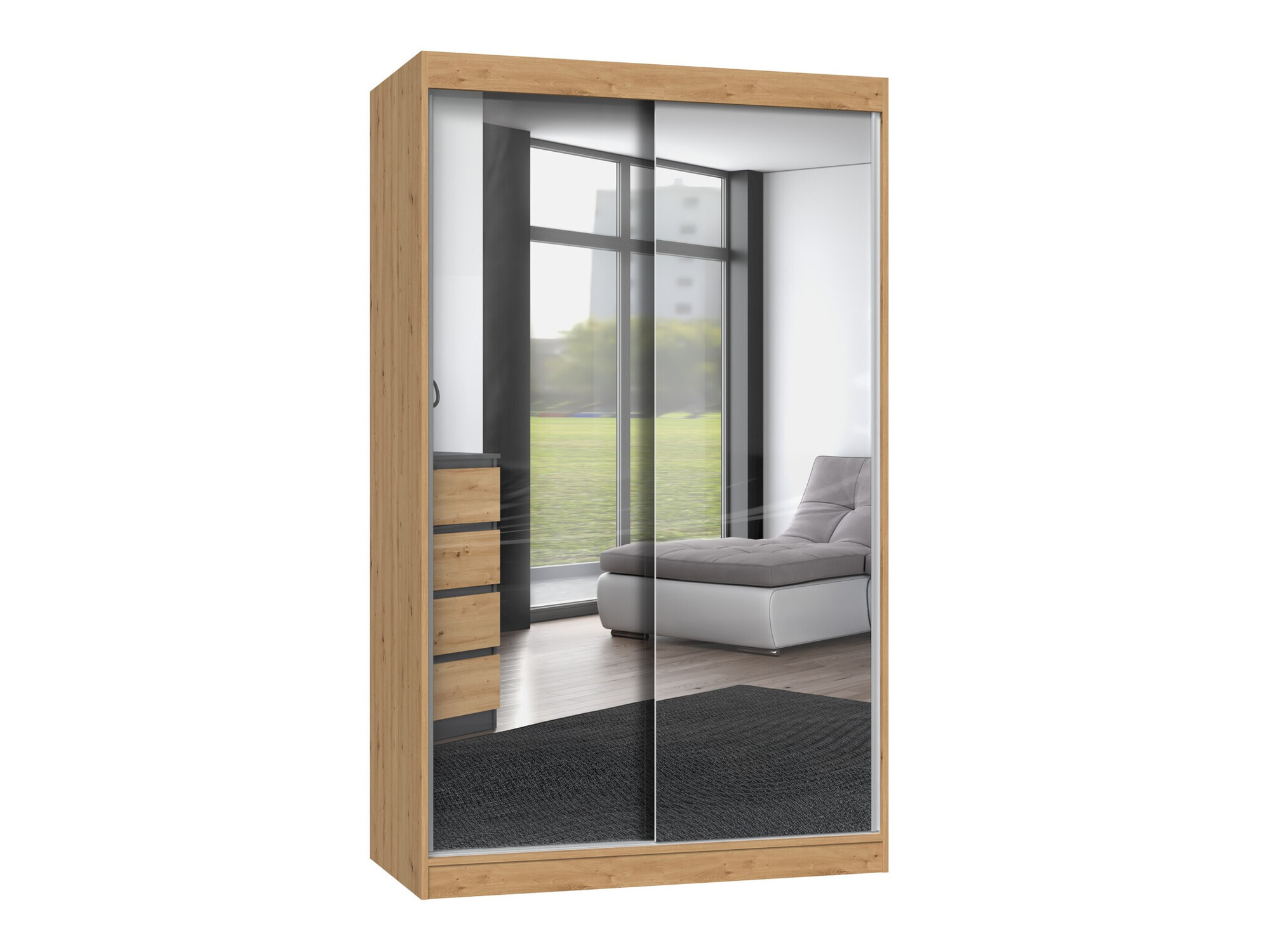 Kledingkast Mandeville 158 (Artisan eiken)