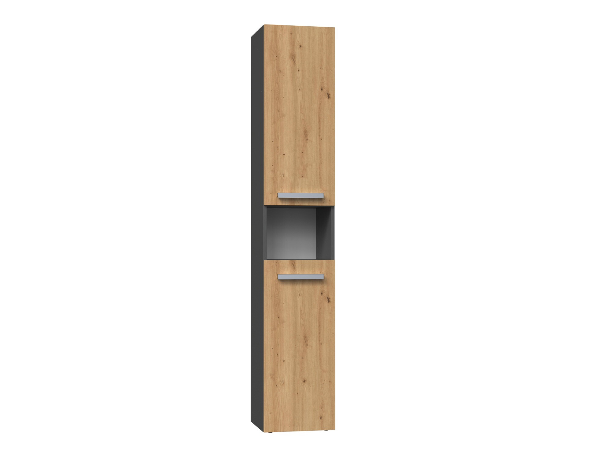 Staand badkamermeubel Nolmaru 104 (Antraciet + Artisan eiken)