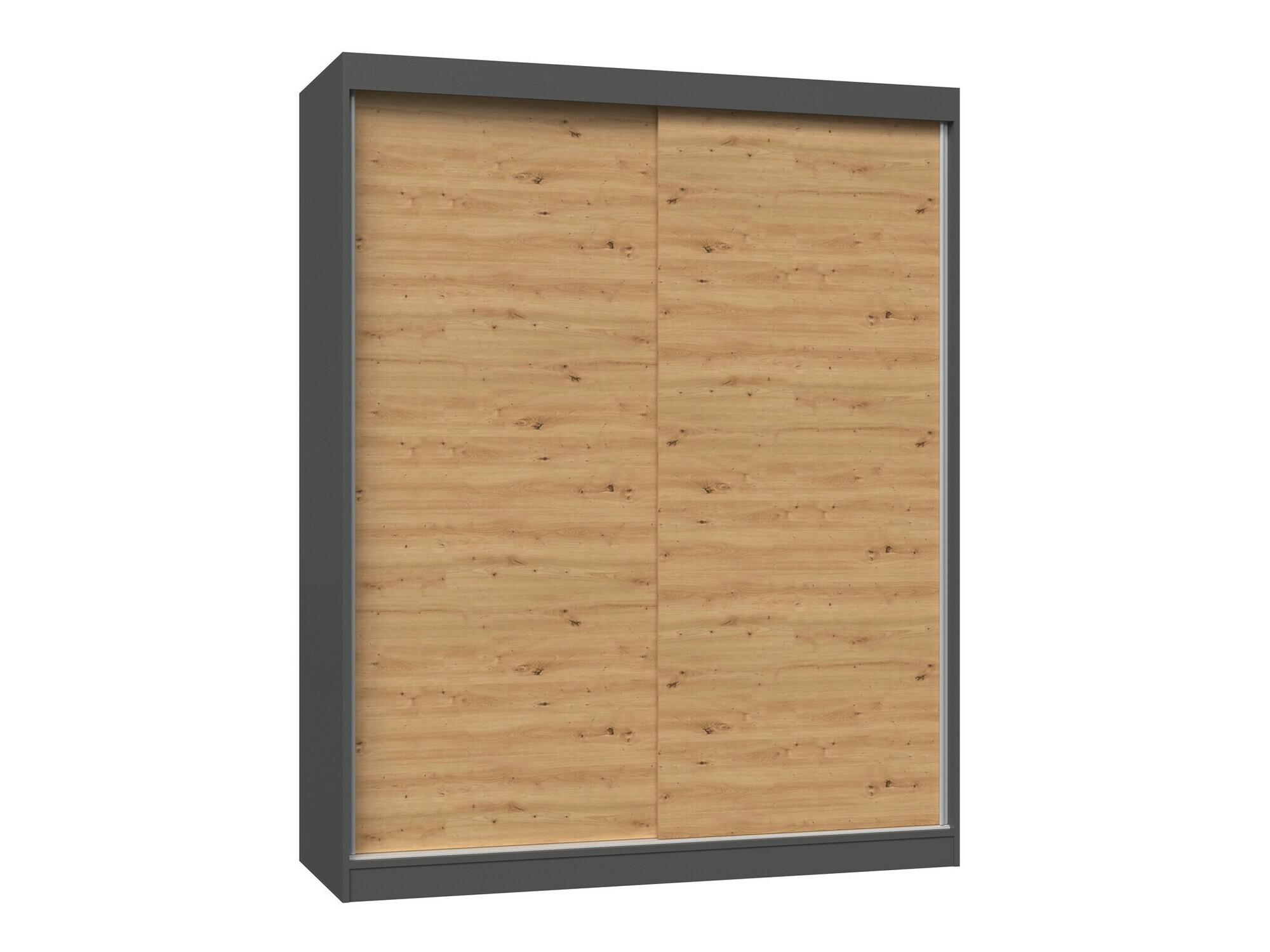 Kledingkast Mandeville 167 (Antraciet + Artisan eiken)