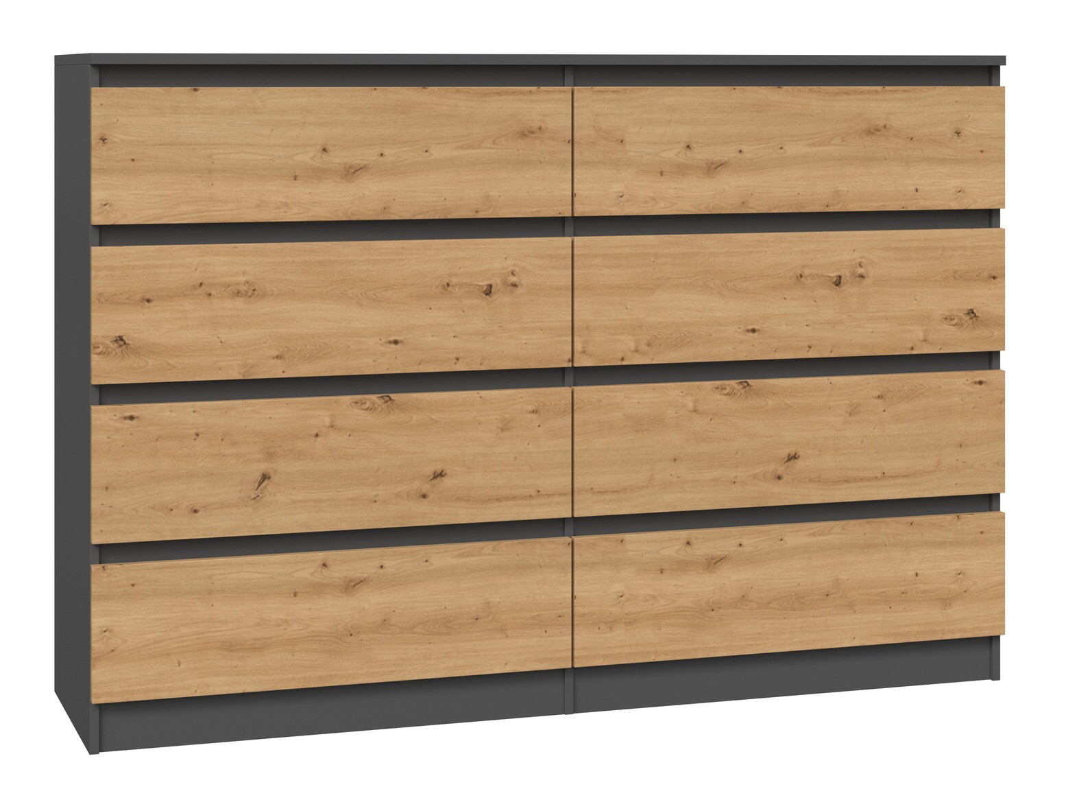 Ladekast Elbvelu 100 (Antraciet + Artisan eiken)