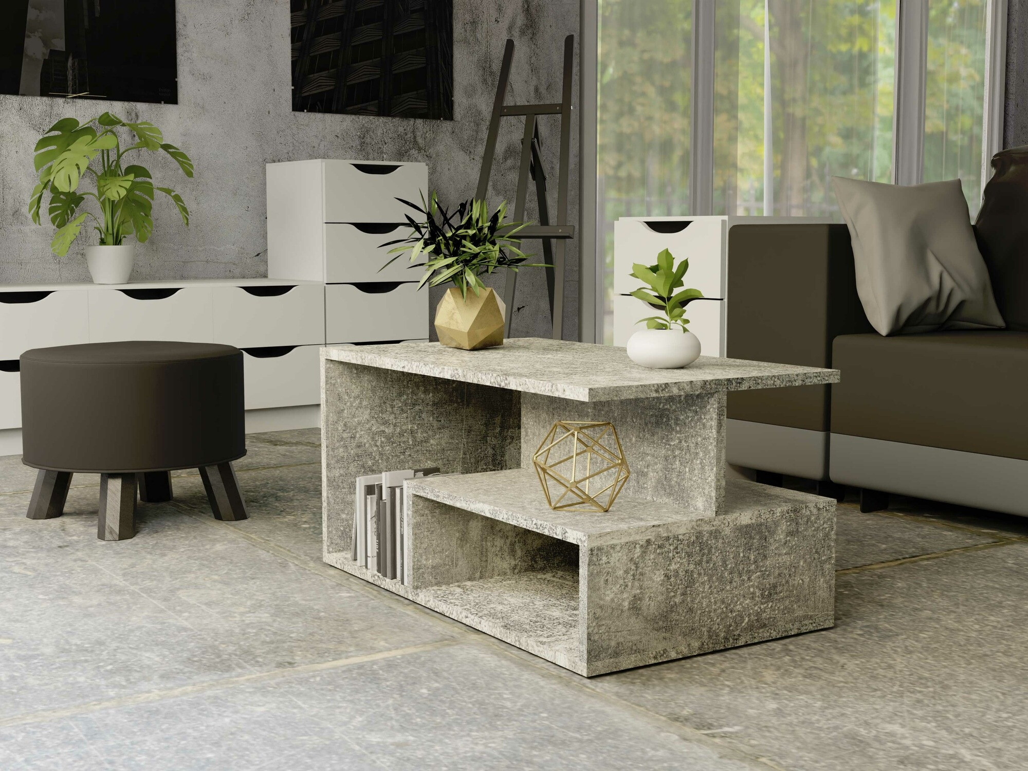 Salontafel Mandeville 166 (Beton)