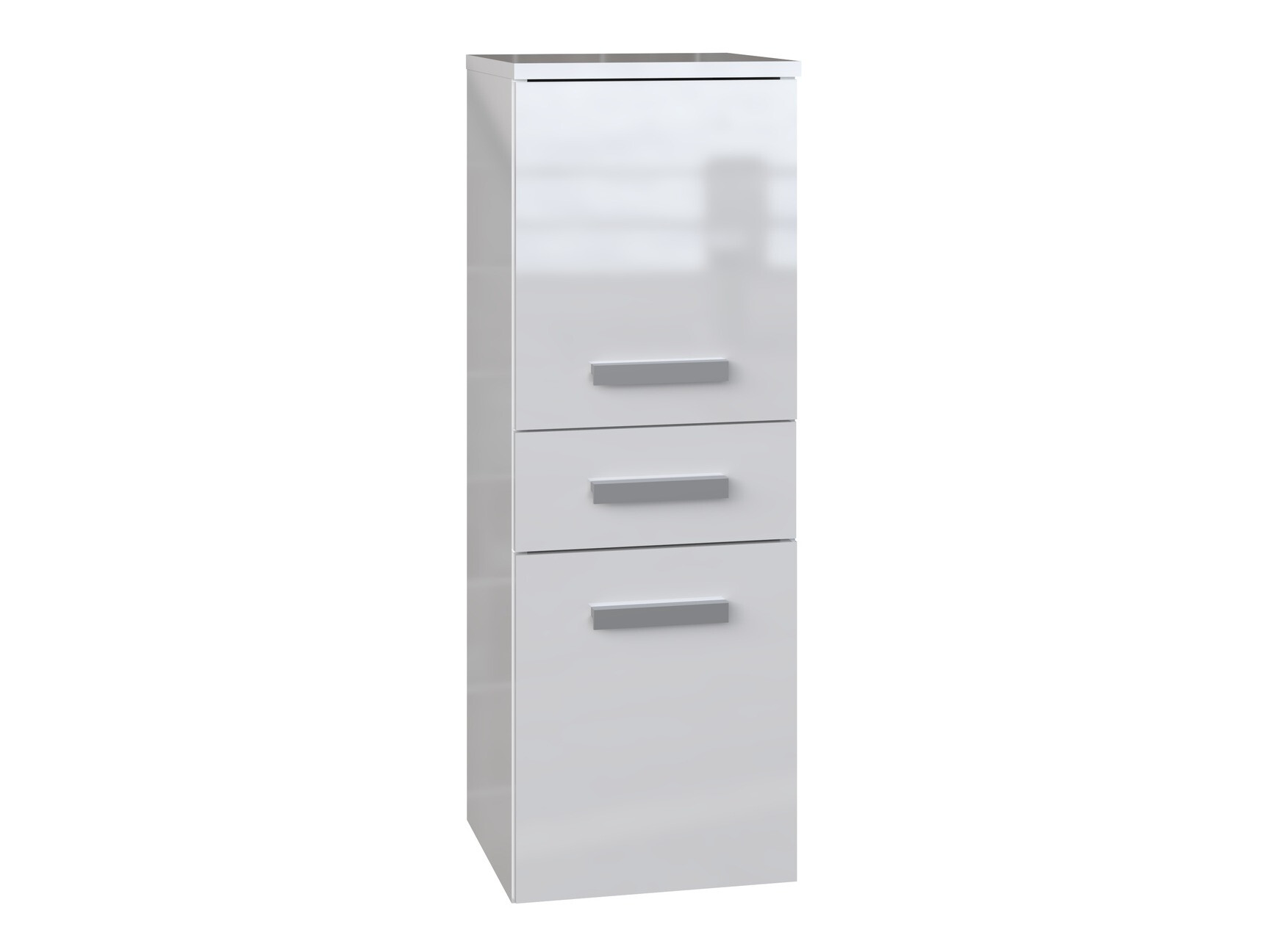 Staand badkamermeubel Nolmaru 108 (Wit + Glanzend wit)