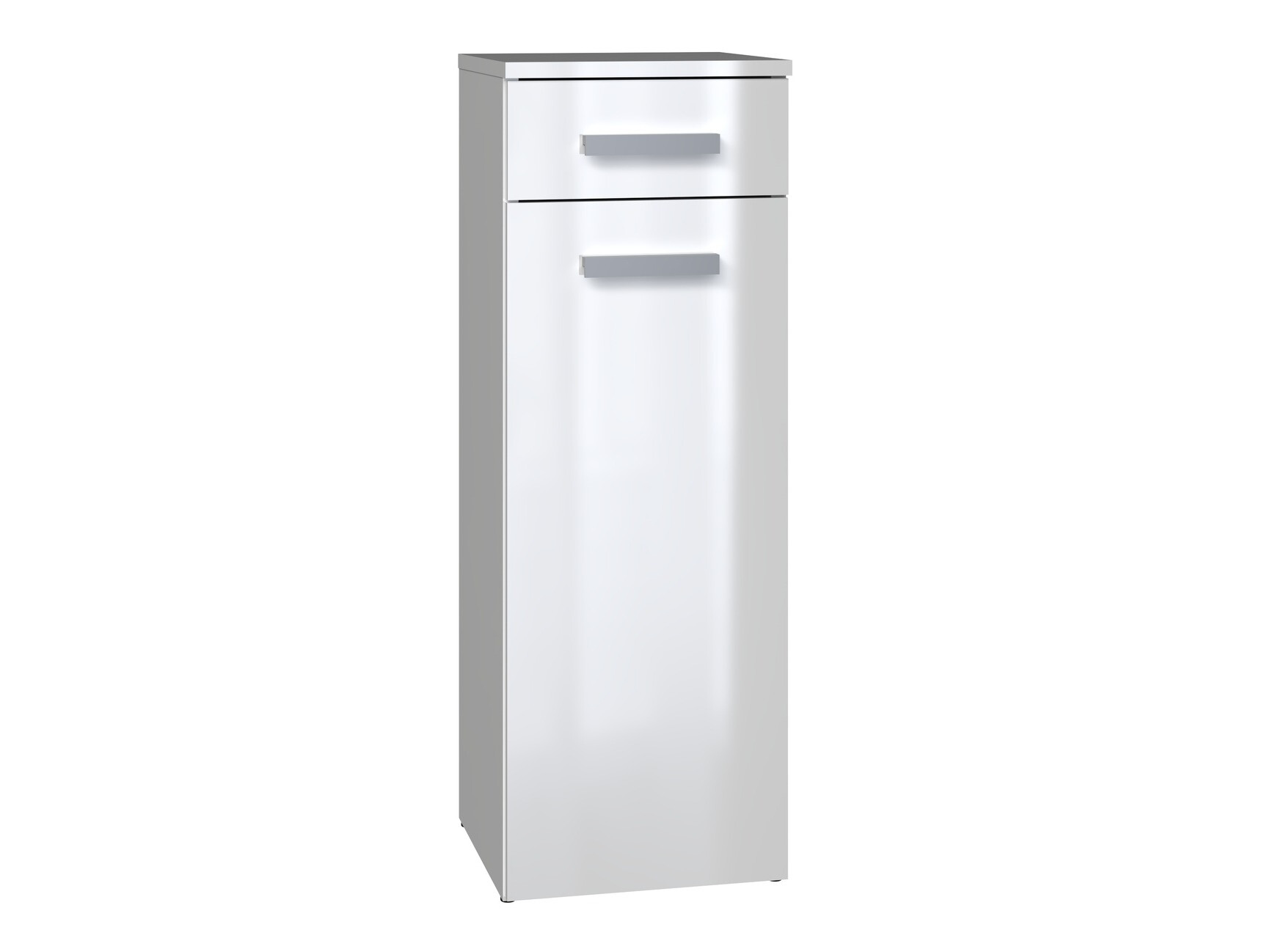 Staand badkamermeubel Nolmaru 109 (Wit + Glanzend wit)