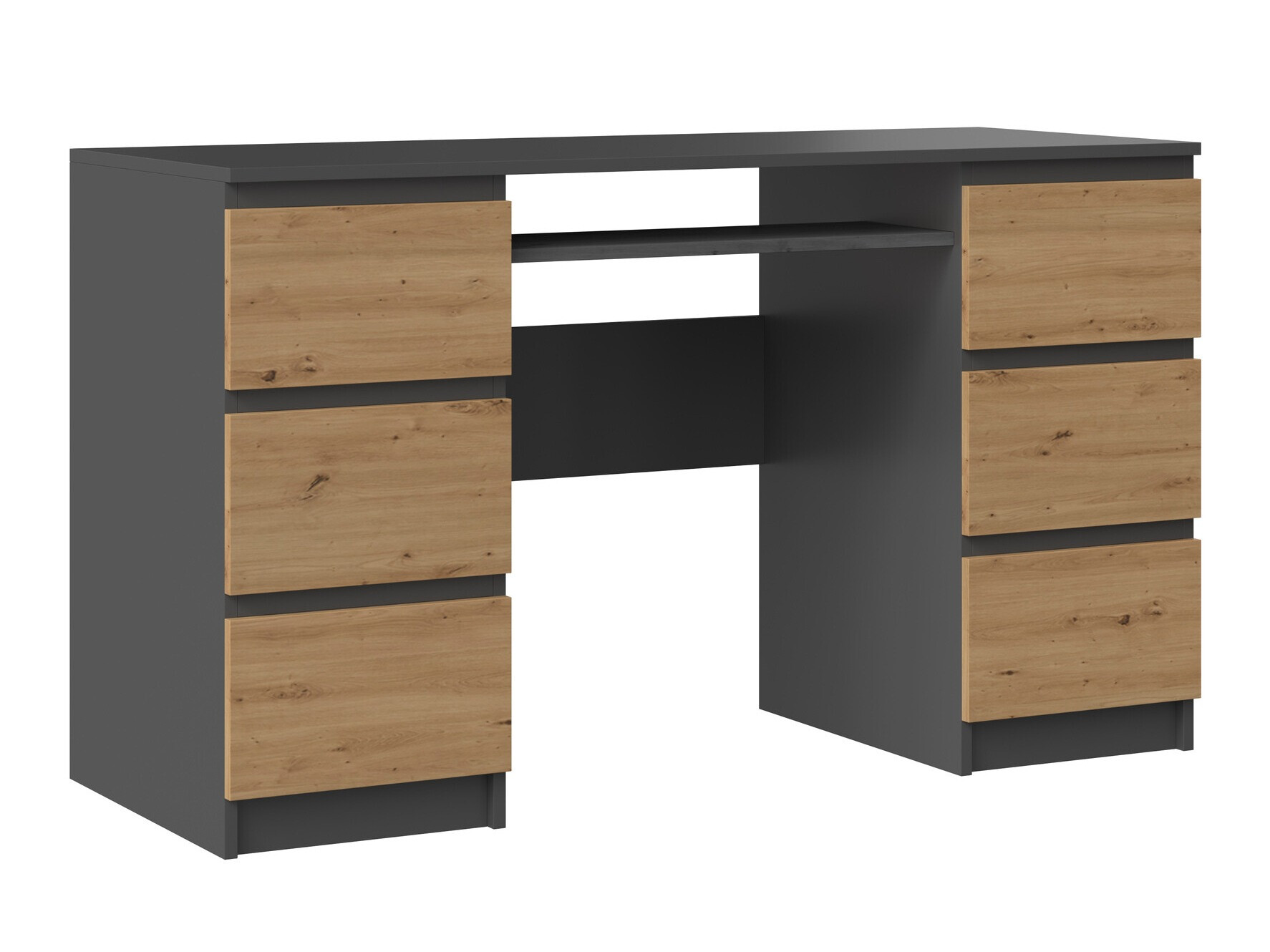 Bureau Mandeville 178 (Antraciet + Artisan eiken)