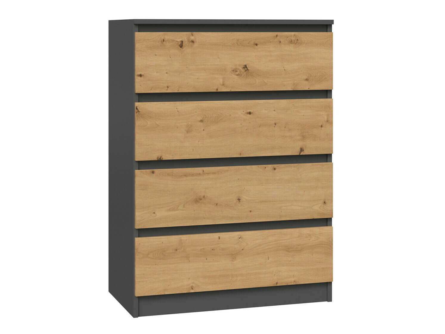 Ladekast Elbvelu 105 (Antraciet + Artisan eiken)