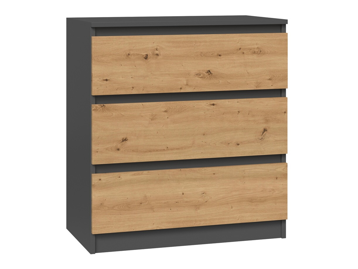 Ladekast Elbvelu 106 (Antraciet + Artisan eiken)