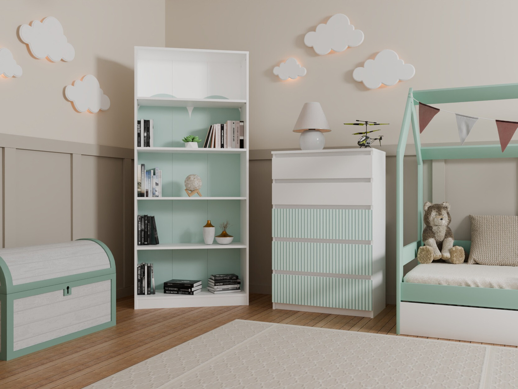 Ladekast Mortore 100 (Licht mint)