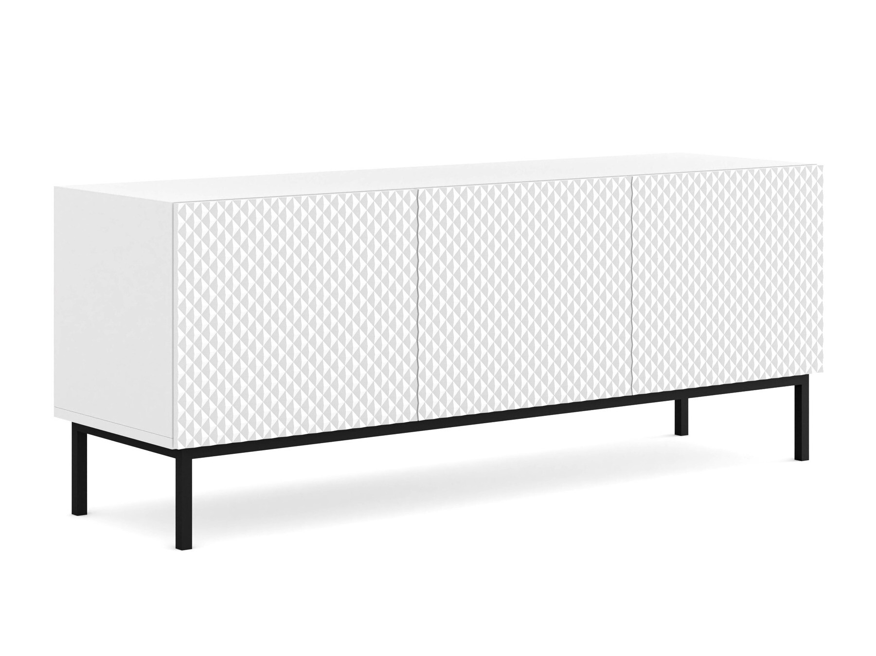 TV-meubel Odelomu 101 (Wit + Glanzend wit)