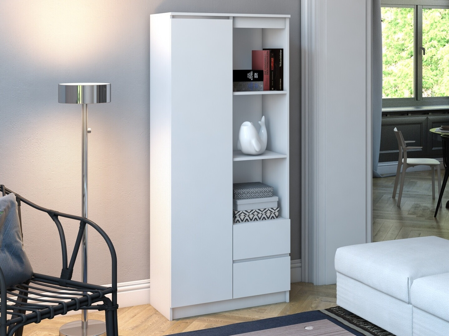 Boekenkast Mandeville 182 (Wit)