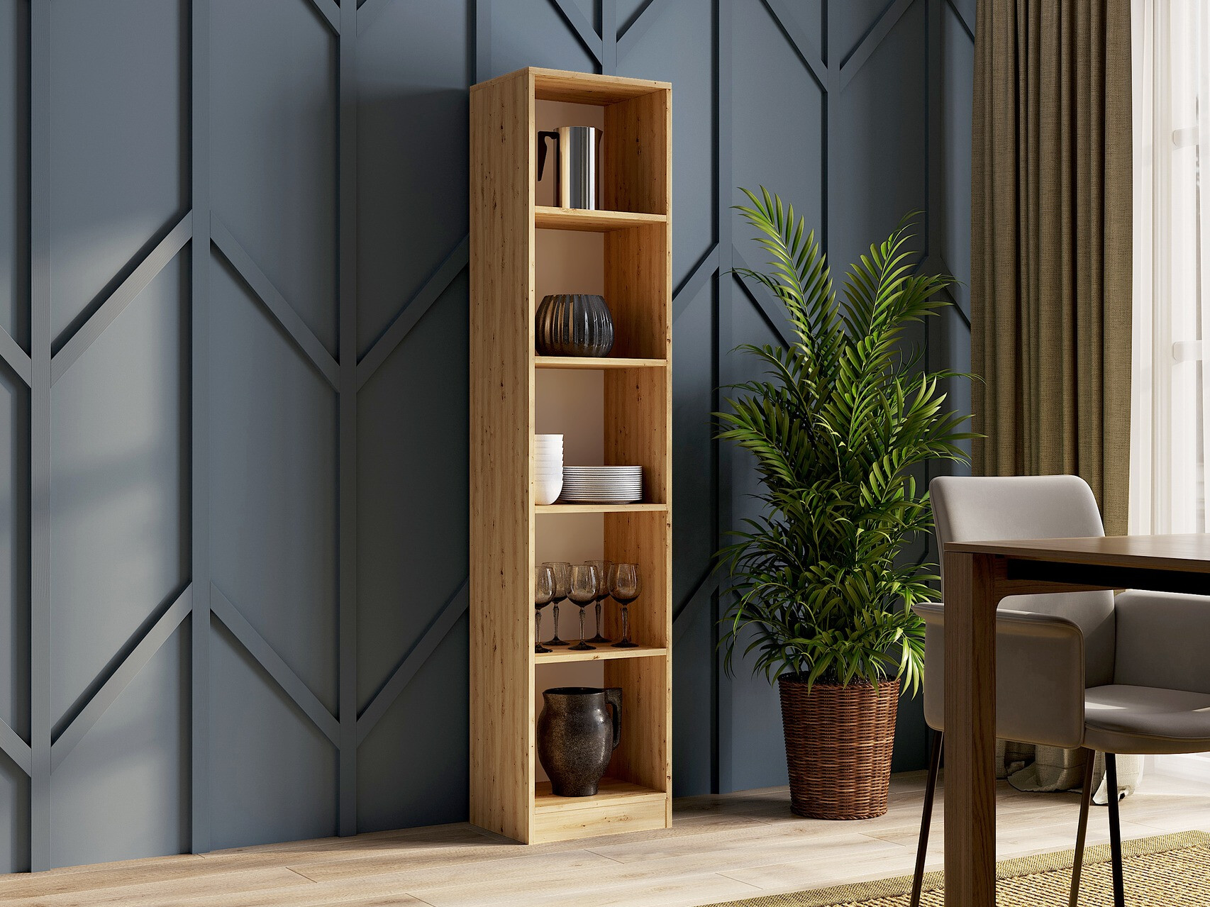 Boekenkast Mandeville 183 (Artisan eiken)