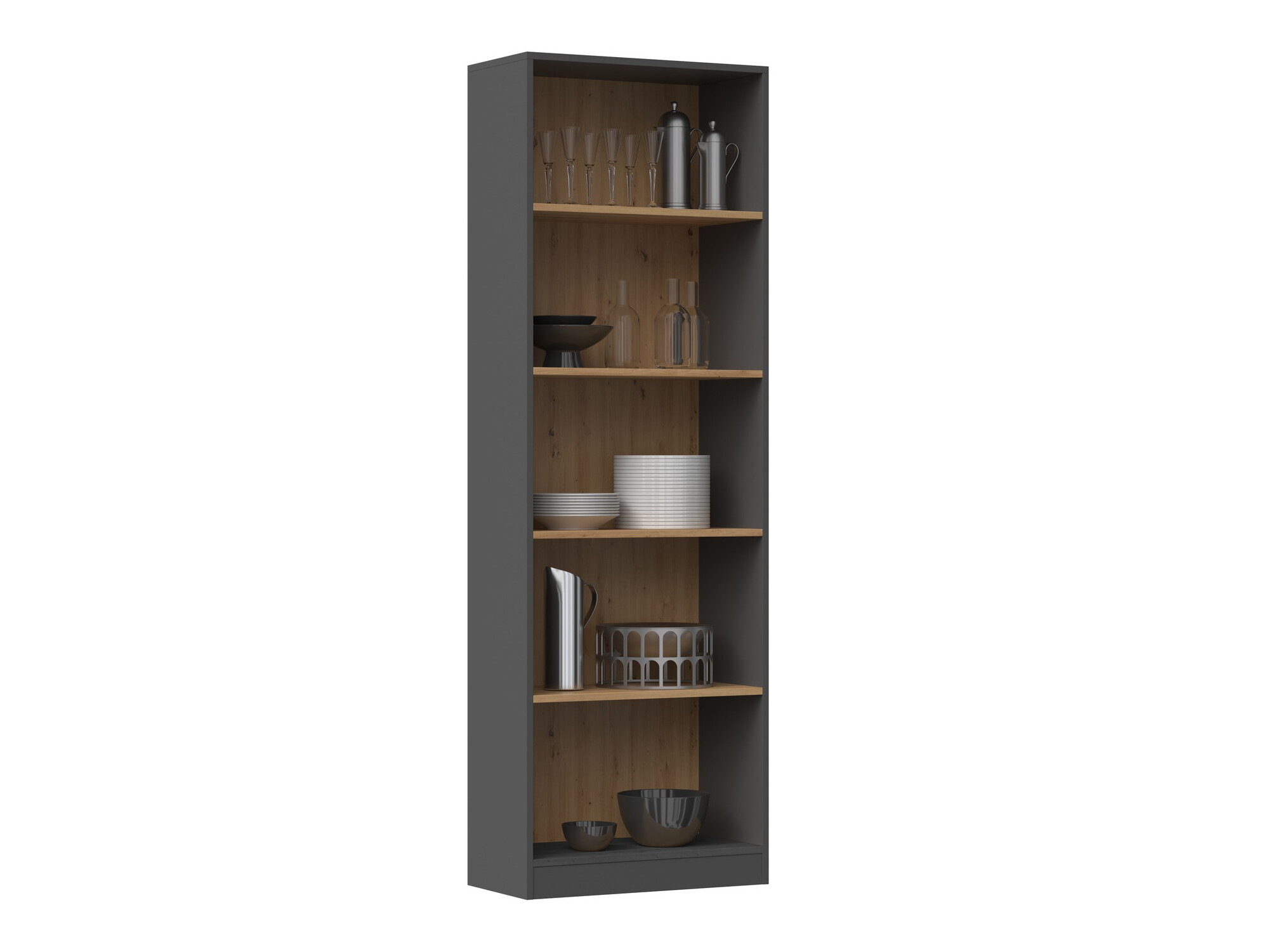 Boekenkast Mandeville 191 (Antraciet)
