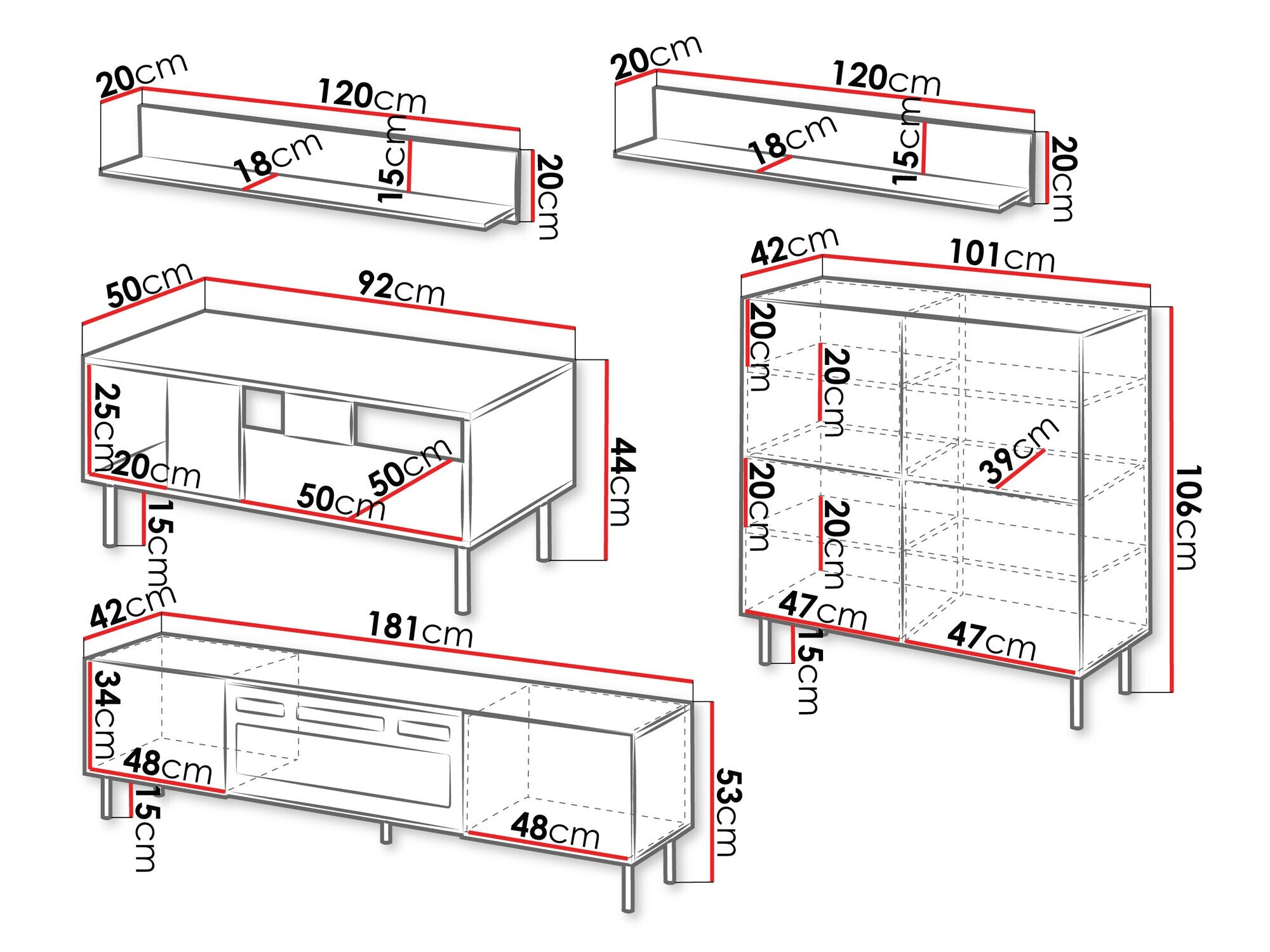 Woonkamerset Studium II