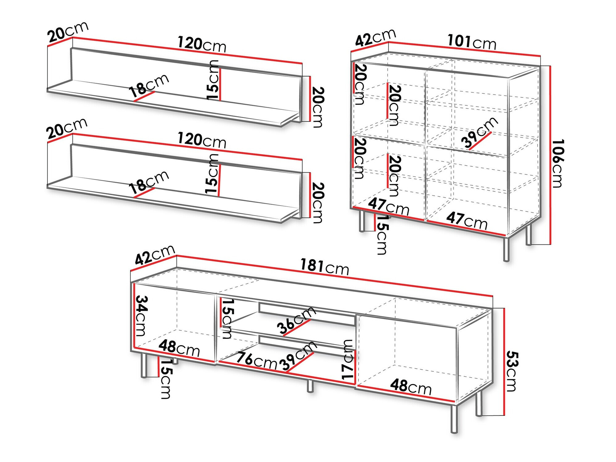 Woonkamerset Studium IV