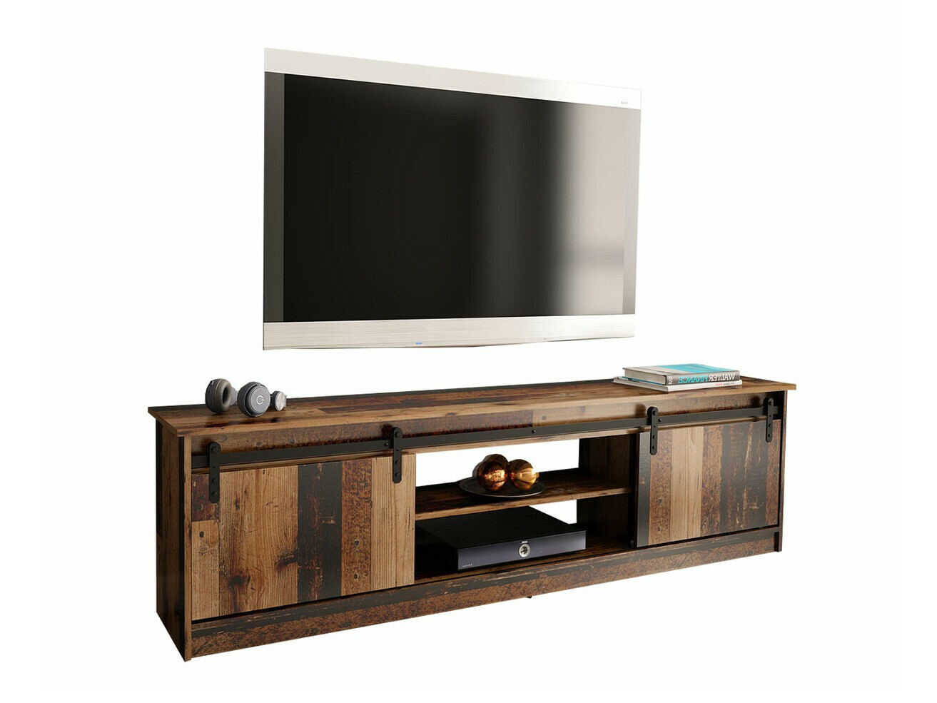 TV-meubel Charlotte 156 (Verouderd hout)