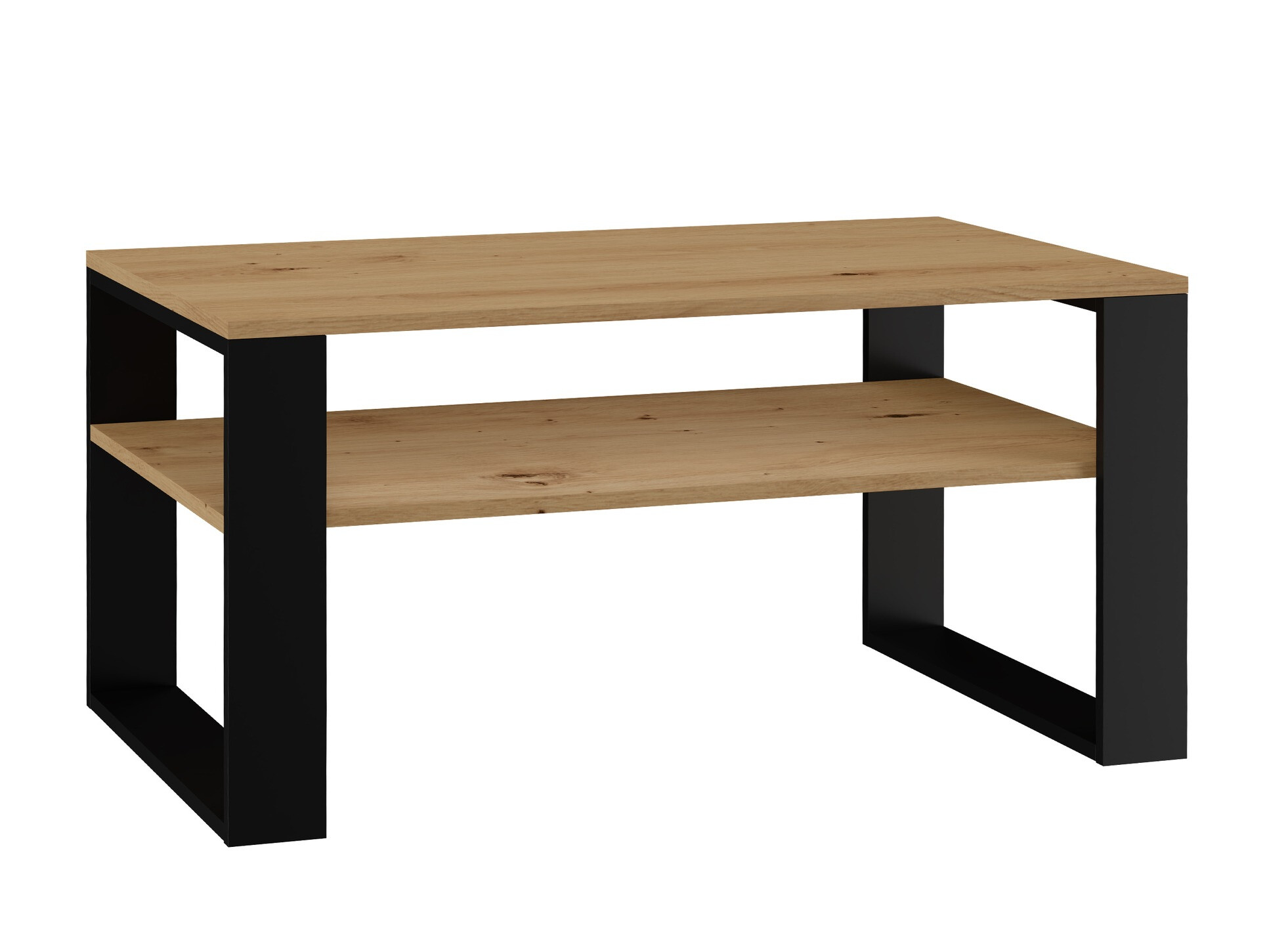 Salontafel Mandeville 208 (Artisan eiken + Zwart)