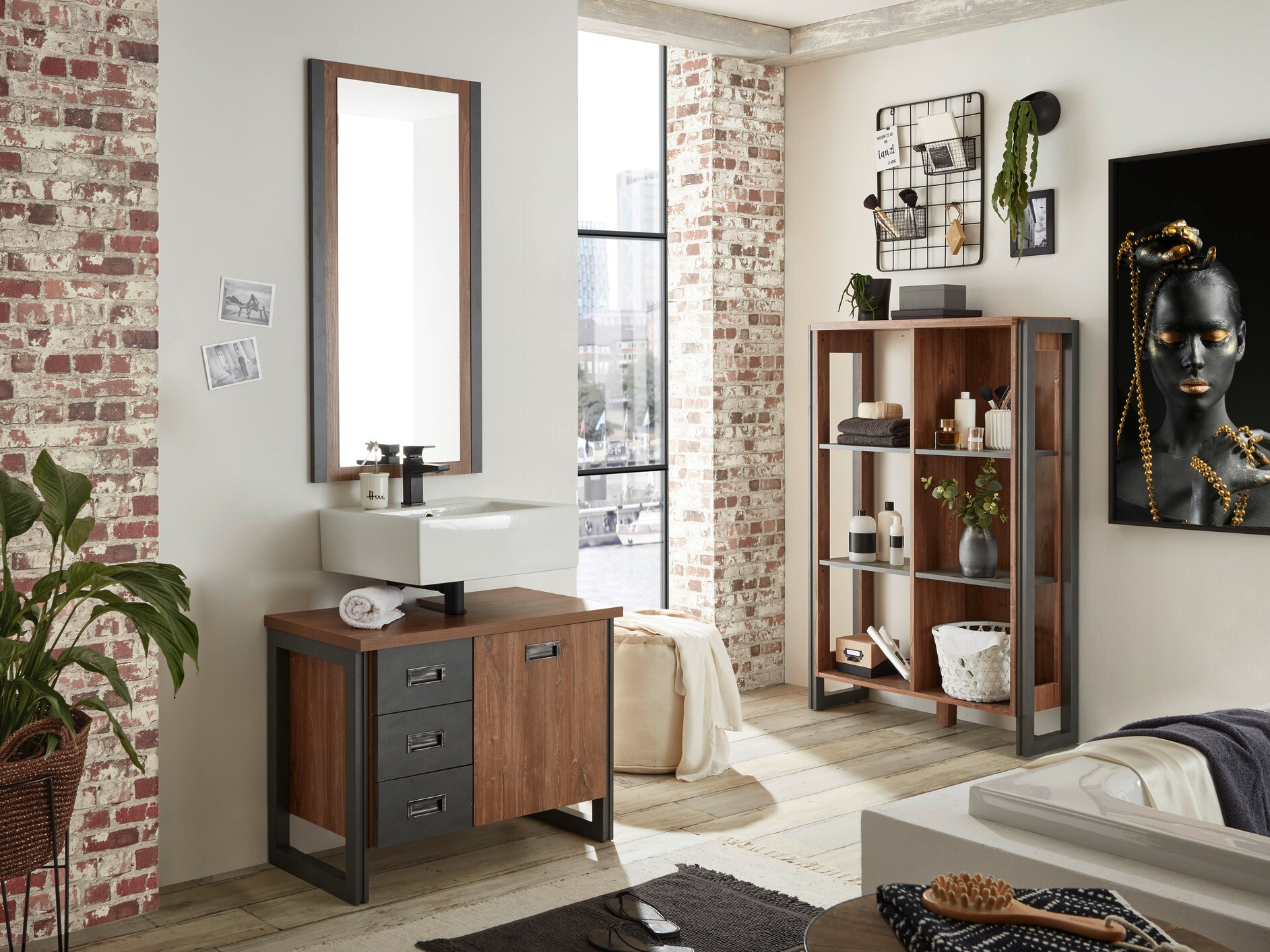 Staand badkamermeubel voor een wastafel Virmeli 140