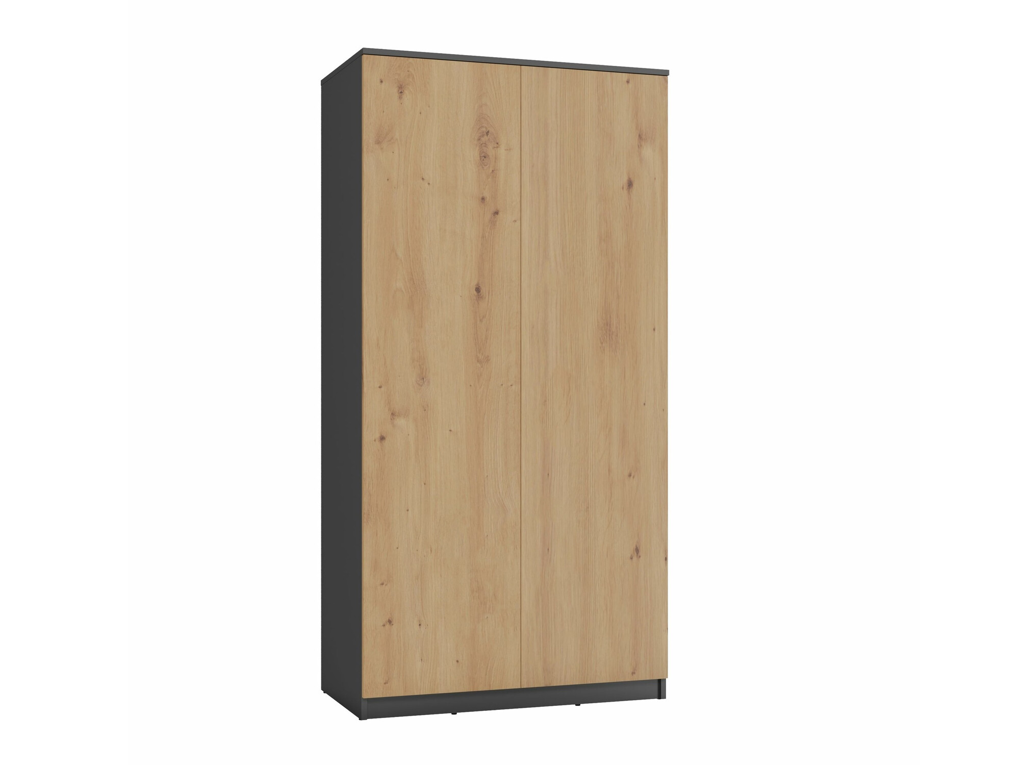 Kledingkast Elbvelu 117 (Antraciet + Artisan eiken)