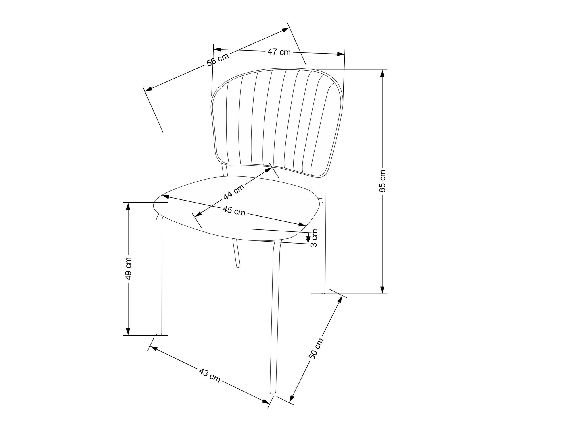 Stoel Houston 1640 (Grijs)