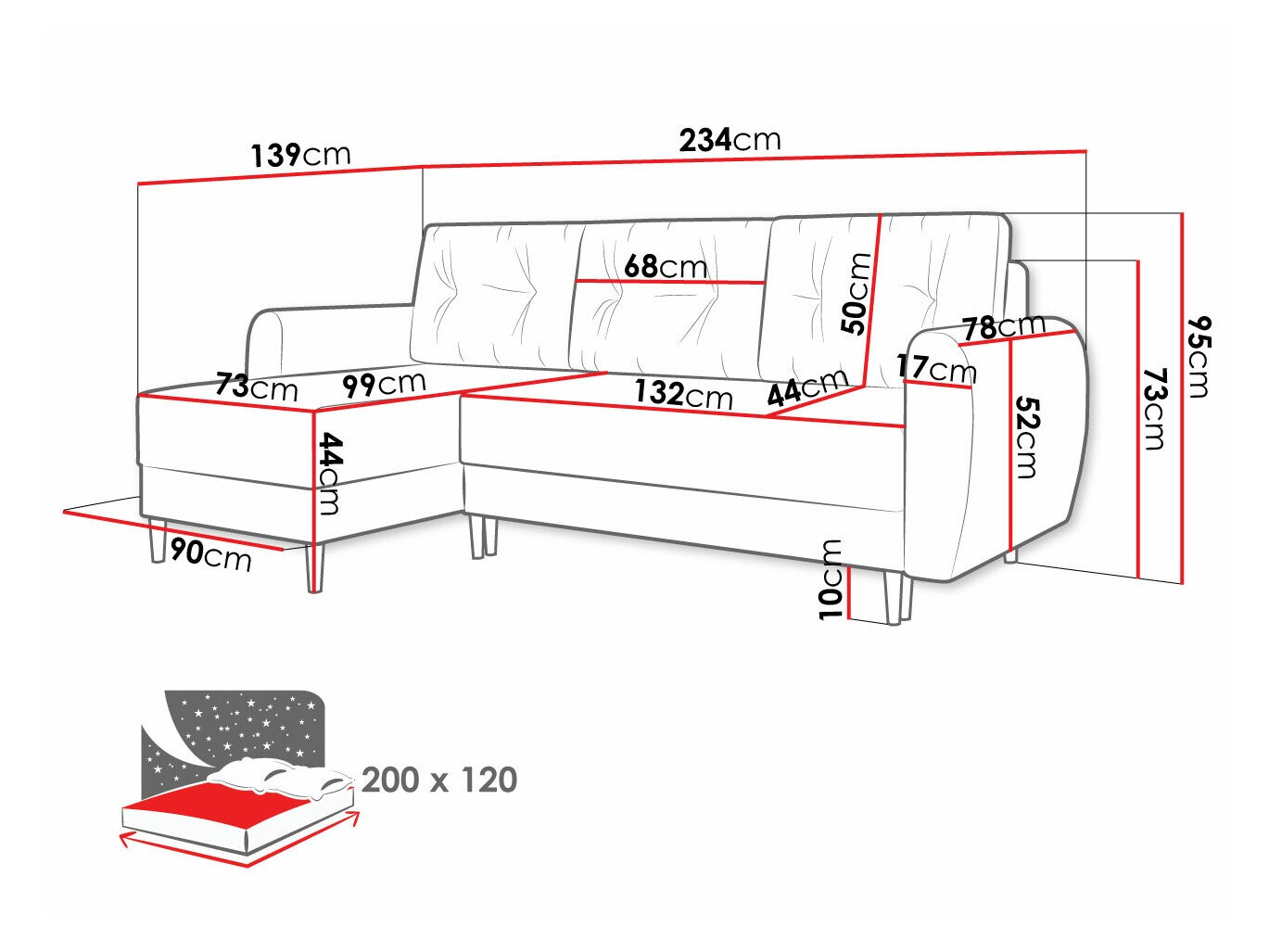 Hoekbank Memphis 109 (Itaka 10)