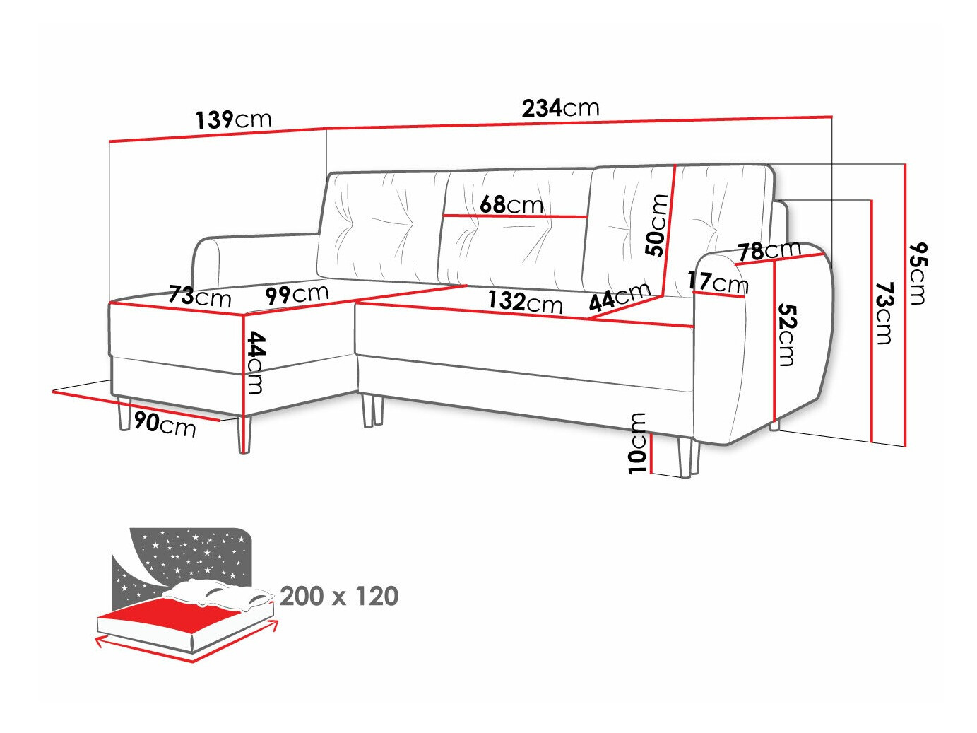 Hoekbank Memphis 109 (Itaka 15)