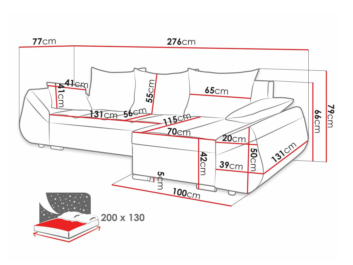 Hoekbank Memphis 111 (Tornado 83 + Tornado 84)