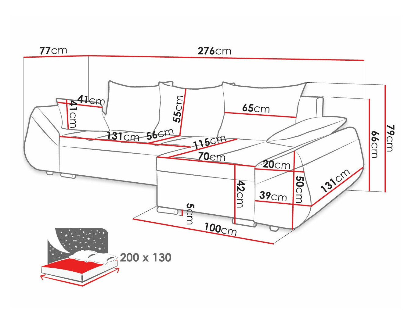 Hoekbank Memphis 111 (Tornado 84 + Tornado 83)