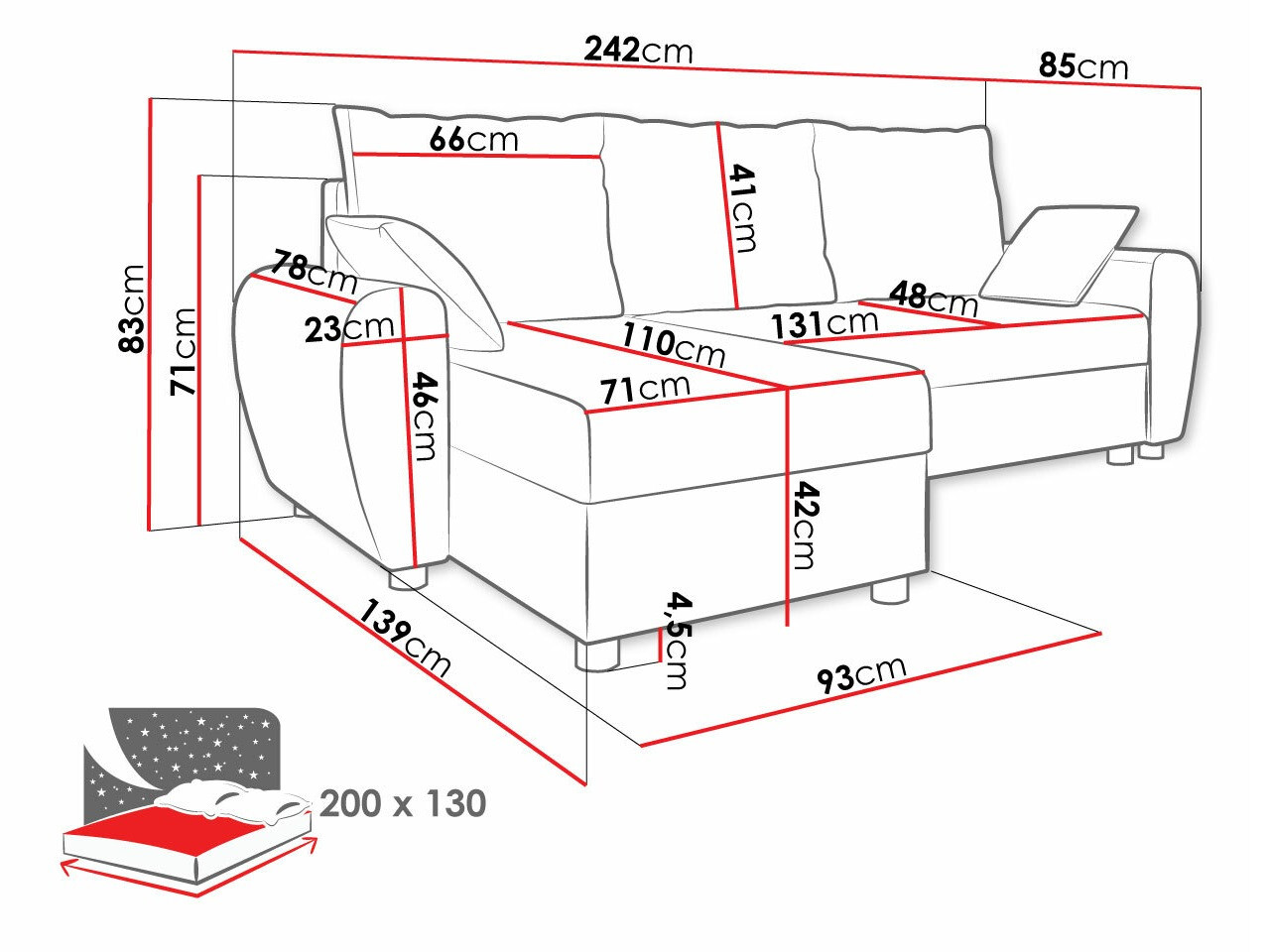 Hoekbank Memphis 123 (Haiti 05 + Haiti 03)