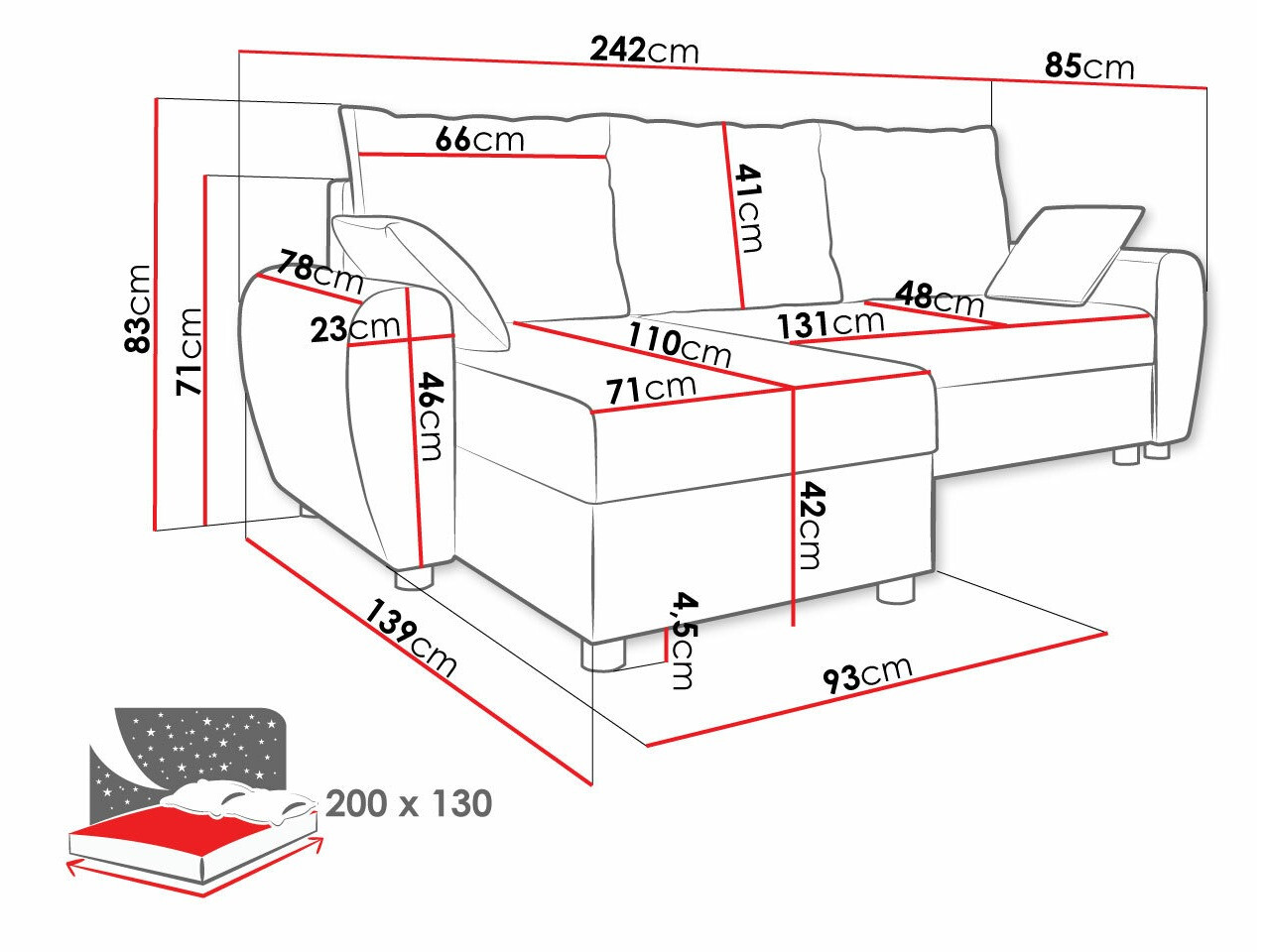 Hoekbank Memphis 123 (Poso 05)