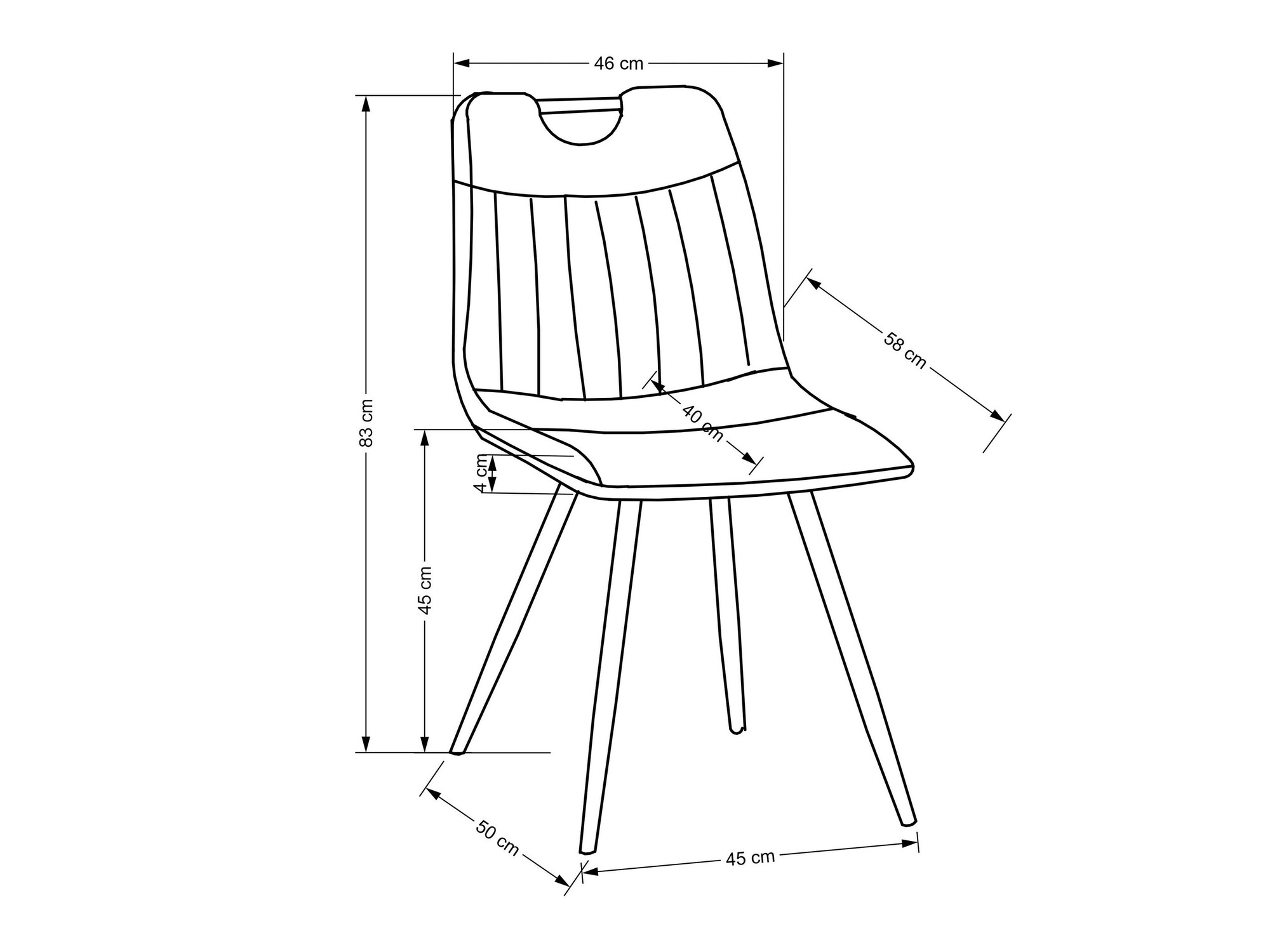 Stoel Houston 1644 (Geel)