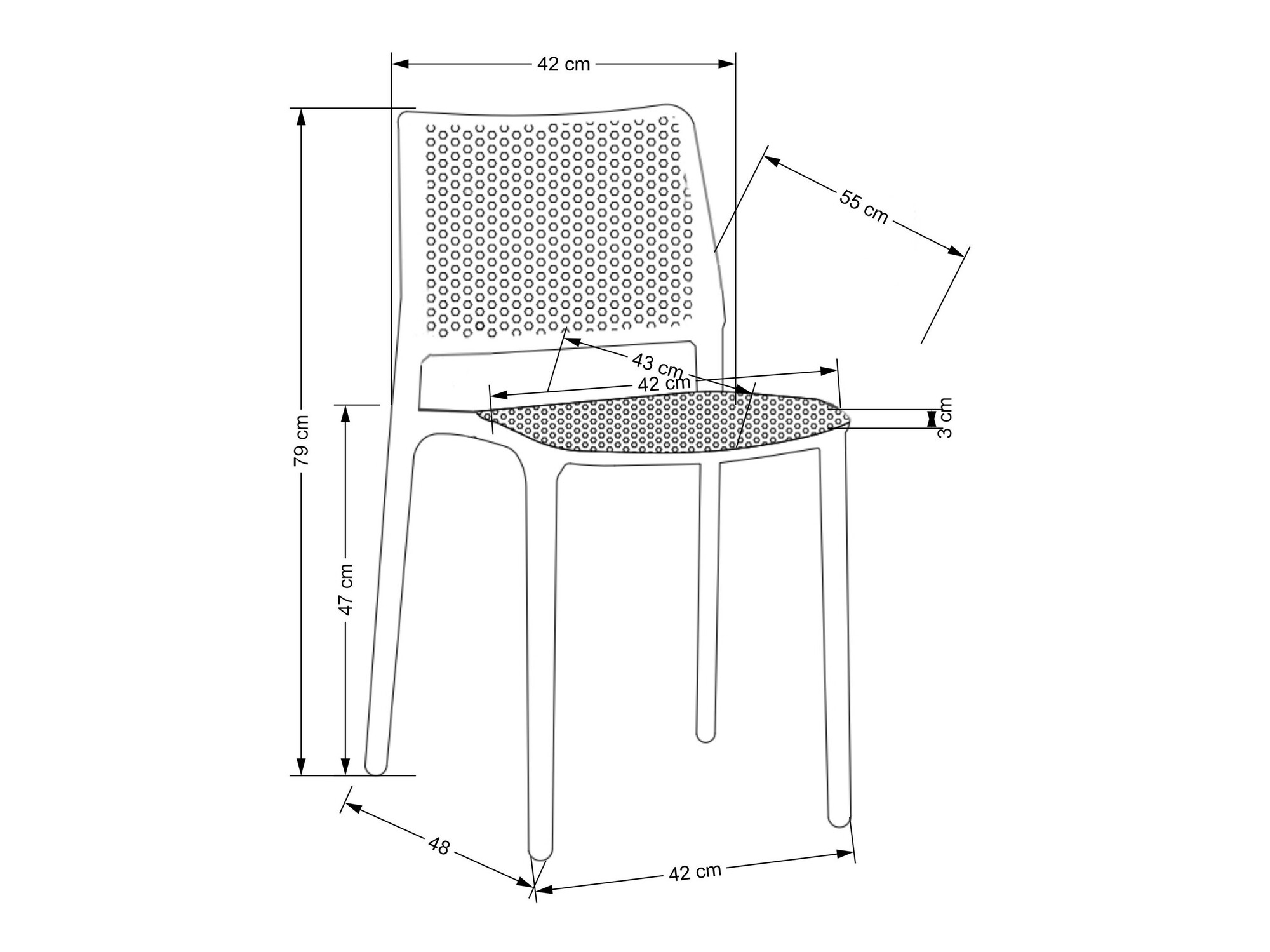 Stoel Houston 1648 (Wit)