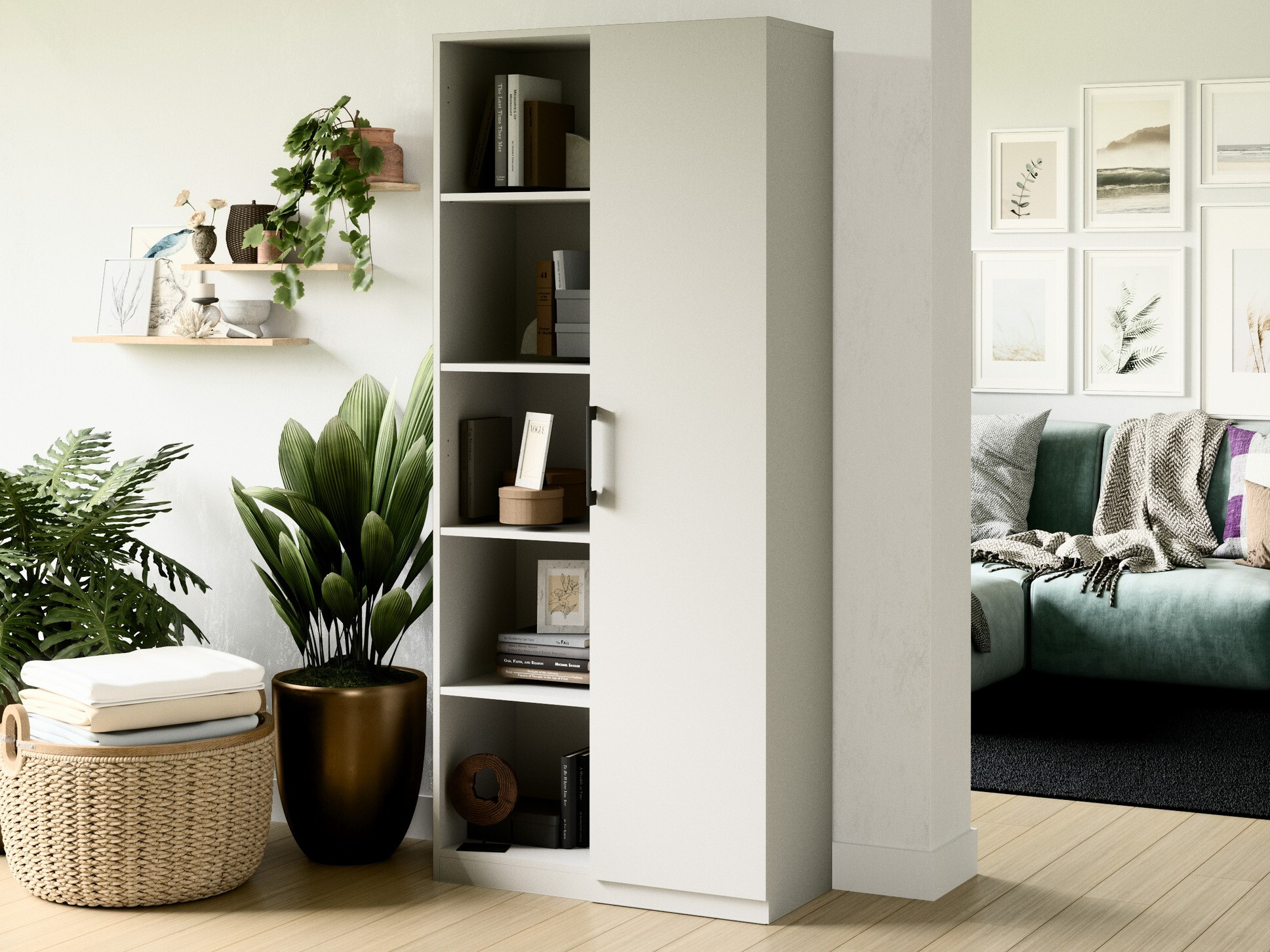 Boekenkast Elbvelu 122 (Wit)