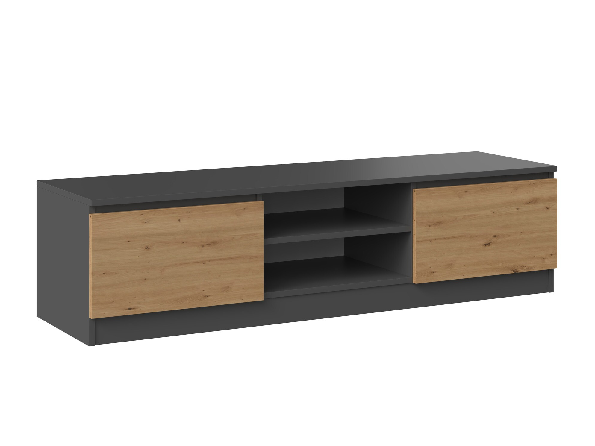 TV-meubel Elbvelu 125 (Antraciet + Artisan eiken)
