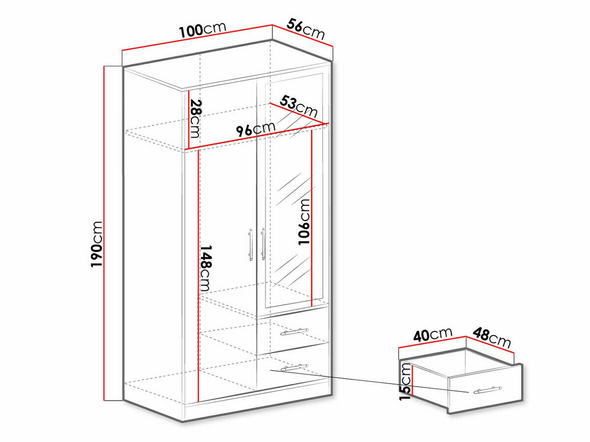 Kledingkast Cavmero 104 (Artisan eiken)