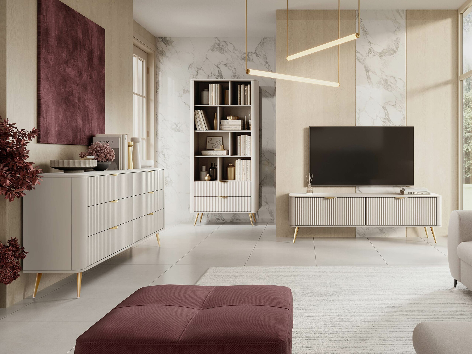 Ladekast Lectum II (Beige)