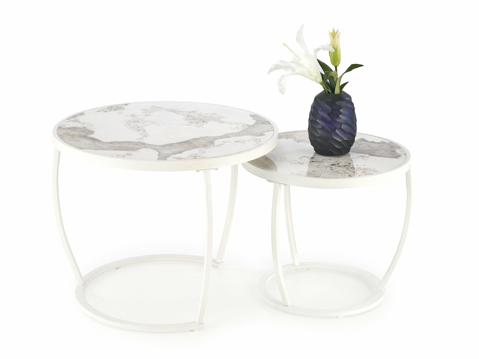 Salontafel set Houston 1658 (Wit + Wit marmer)