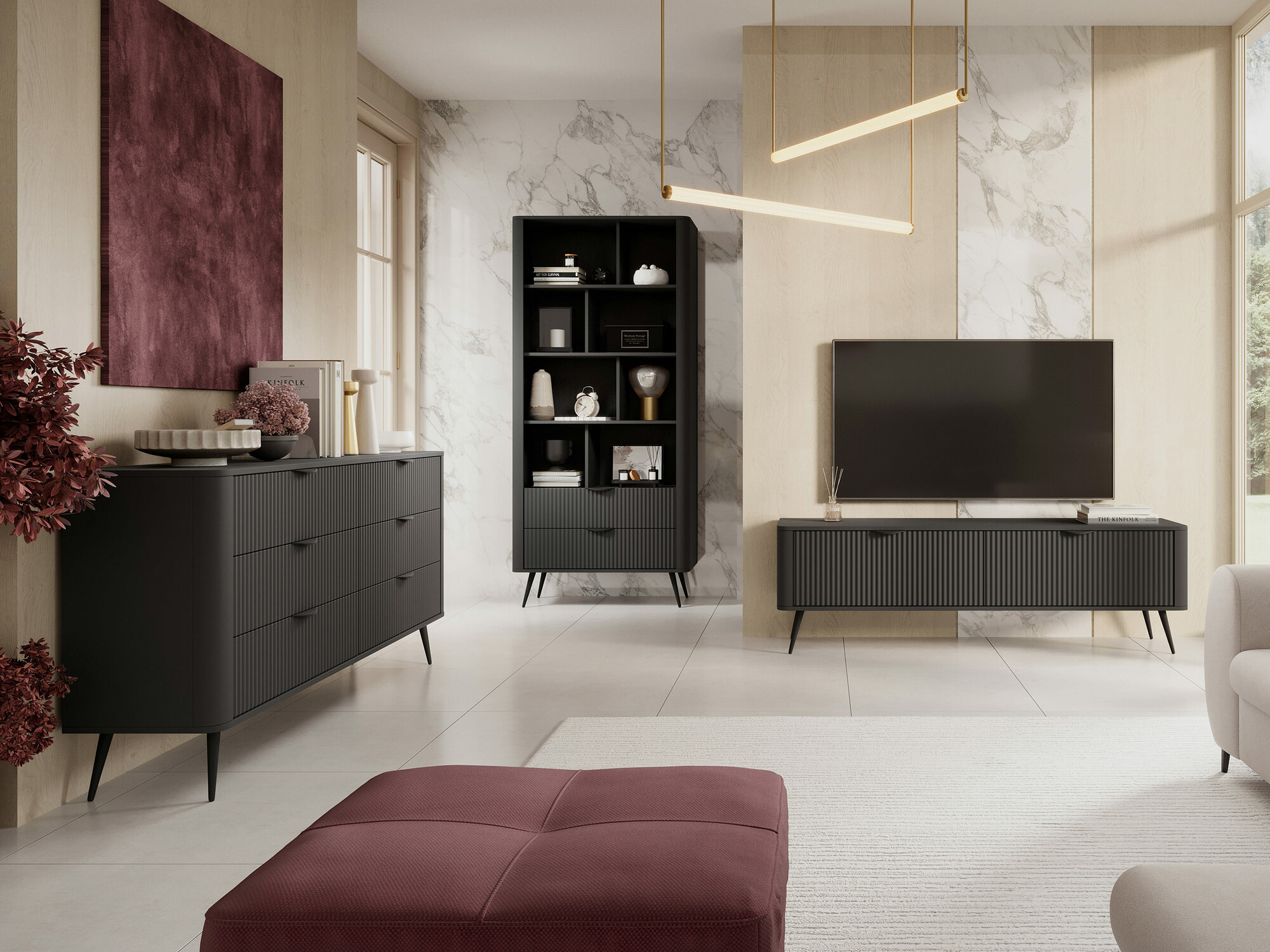 TV-meubel Versoe 104 (Grafiet)