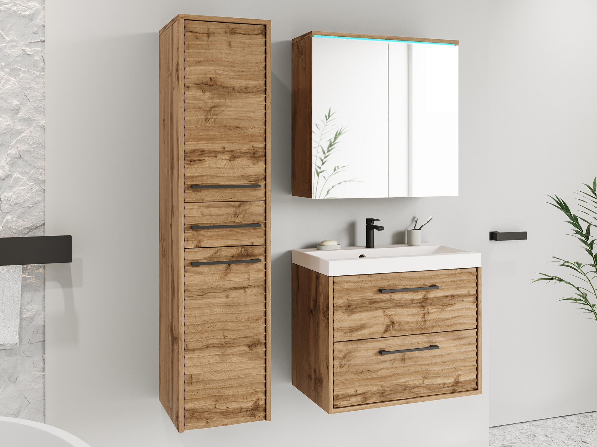 Badkamerset Sarasota 173 (Wotan eik)