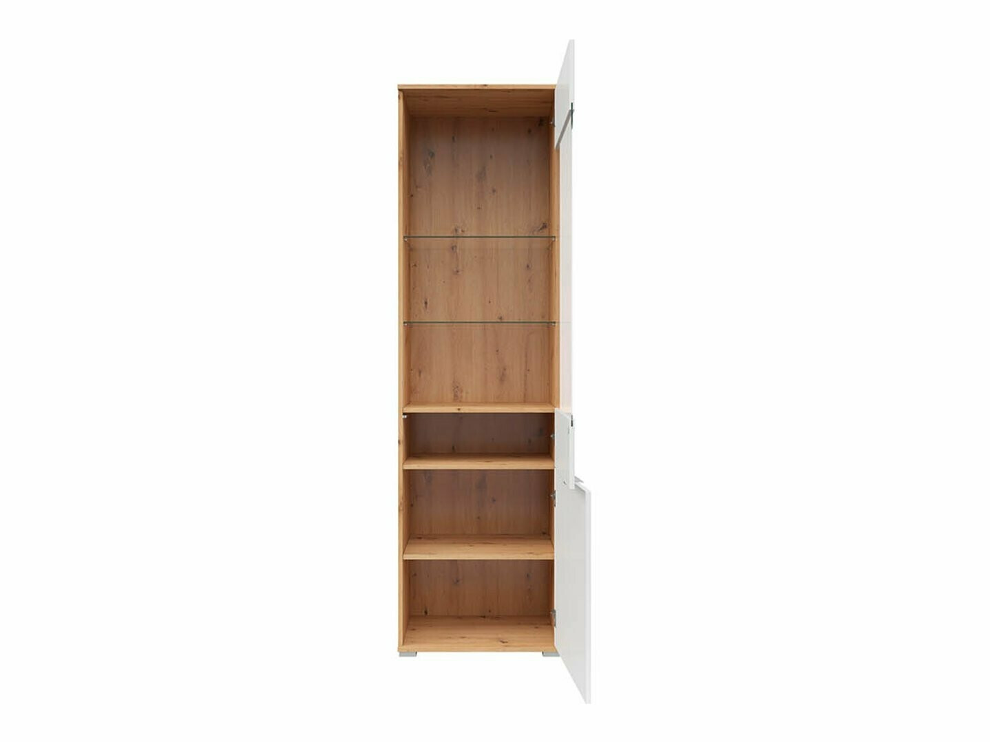 Boekenkast Tivetra 106 (Artisan eiken + Glanzend wit)