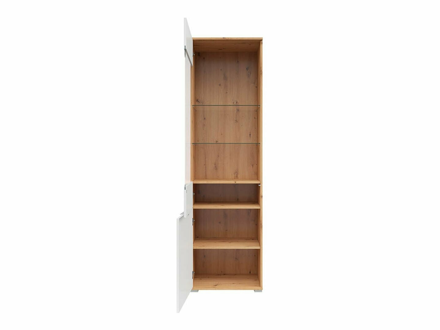 Boekenkast Tivetra 106 (Artisan eiken + Glanzend wit)